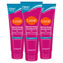 Unscented | Cream Deodorant + Sweat Control 3-Pack