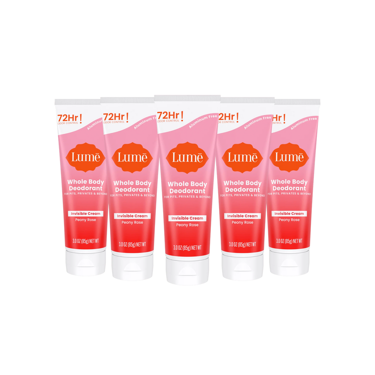 Peony Rose | Cream Tube Deodorant 5-Pack