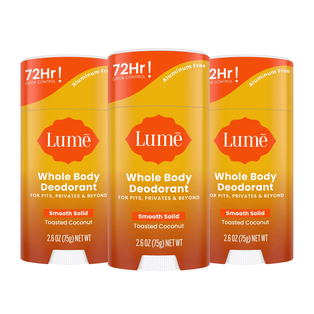 Toasted Coconut | Solid Stick Deodorant 3-Pack