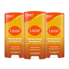 Toasted Coconut | Solid Stick Deodorant 3-Pack