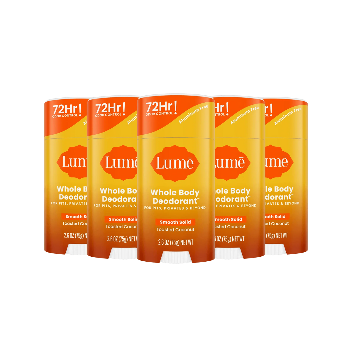 Toasted Coconut | Solid Stick Deodorant 5-Pack