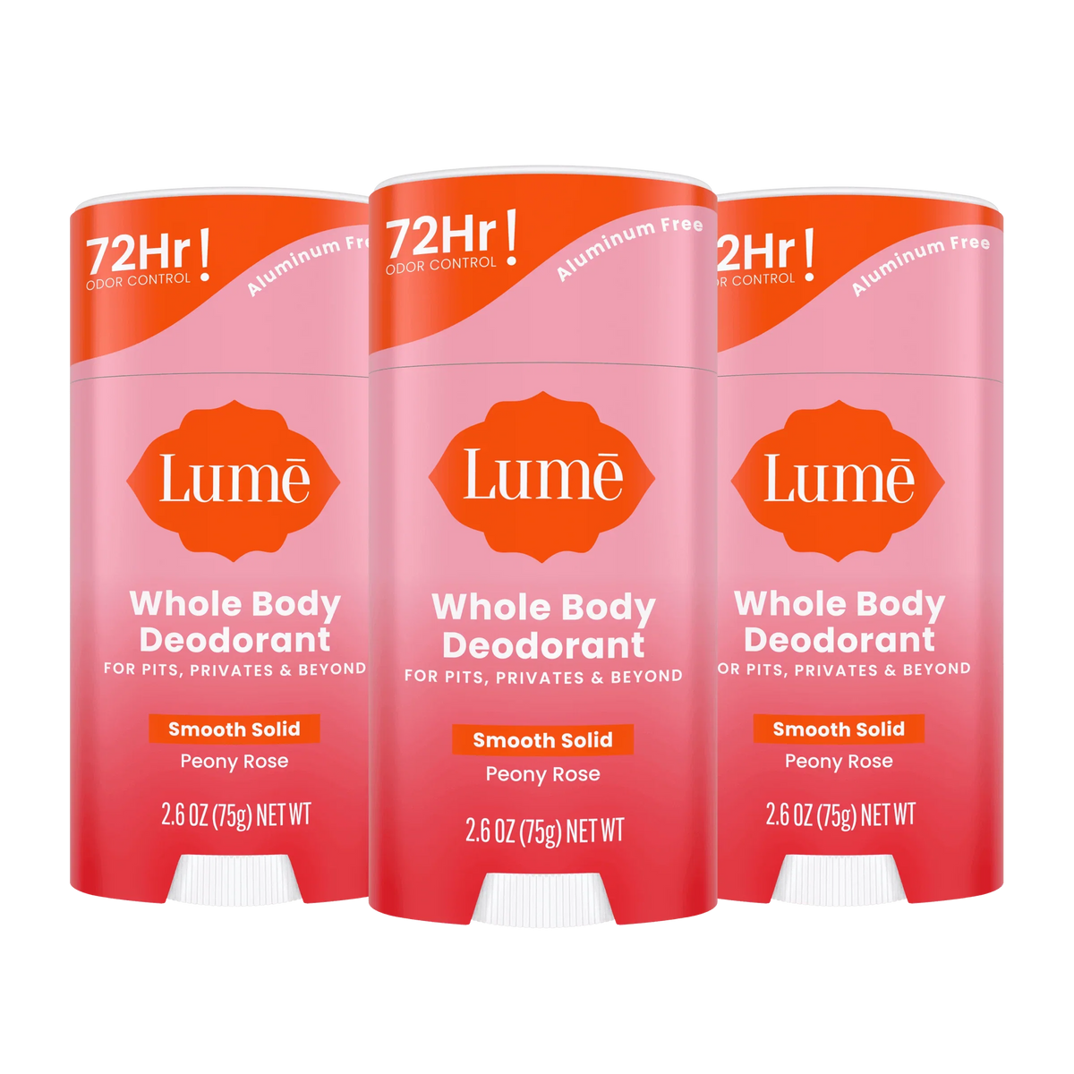 Peony Rose | Solid Stick Deodorant 3-Pack