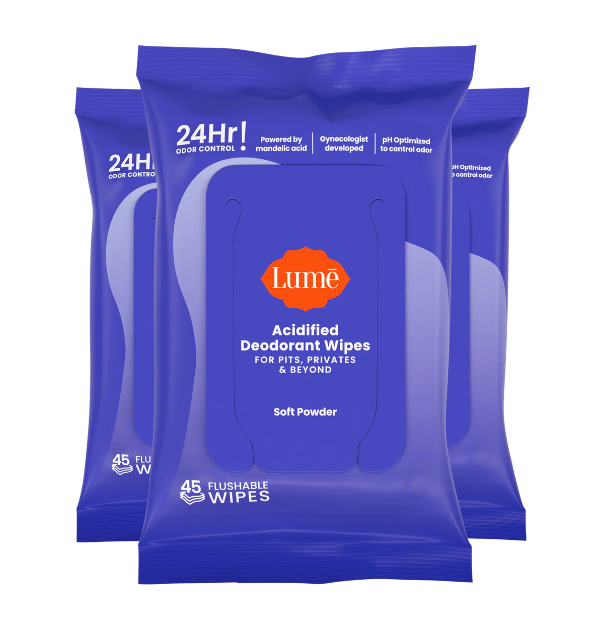 Soft Powder 45ct Wipes | Deodorant Wipes 3-Pack