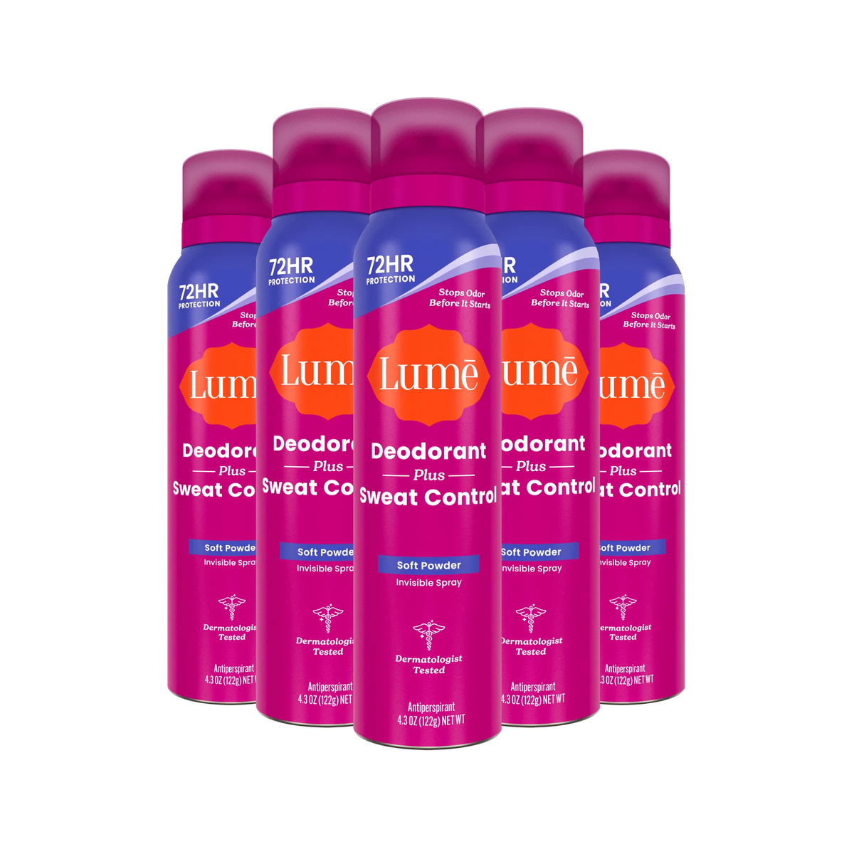 Soft Powder | Sweat Control Spray Deodorant 5-Pack