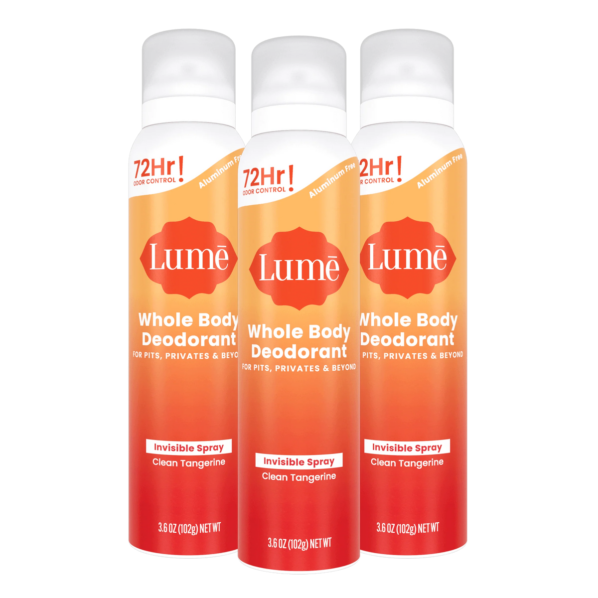 Clean Tangerine | Spray Deodorant 3-Pack