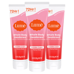 Peony Rose | Cream Tube Deodorant 3-Pack