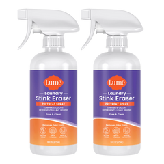 Laundry Stink Eraser | Pretreat Spray + Scrub Brush 2-Pack